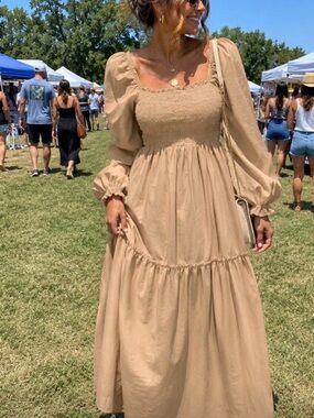 Brand New! Boho Cream Maxi Dress
